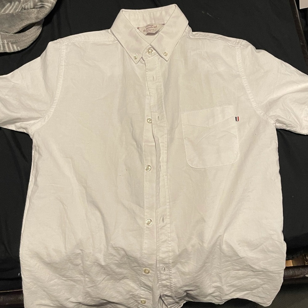 White button down short sleeve